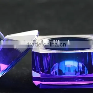 Nice Color Crystal Glass Sugar Bowl With Lit for Home Decoration thumbnail-3