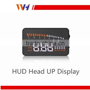 Hot Sale Universal Speeding Fuel Warning Windshield Project Alarm System Car Detector OBD Interface Car HUD Head Up Display thumbnail-1