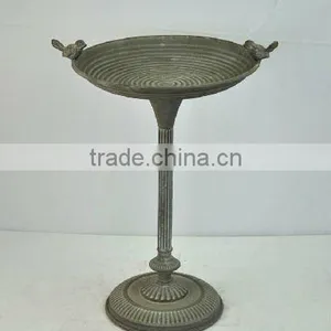 120312FD-Tall Metal Bird Feeder Birdbath thumbnail-1