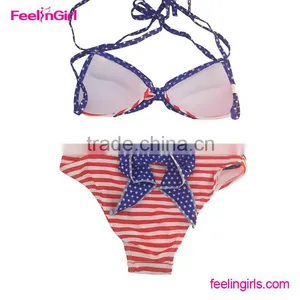 American Flag BikiniTop 2016 Wholesale Woman Bikini Swimwear Supplier's Choice thumbnail-4