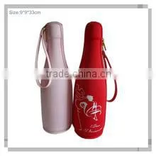 Custom Eva Single Wine Carrier Bag With Handle in Printed Logo by Fabric thumbnail-1