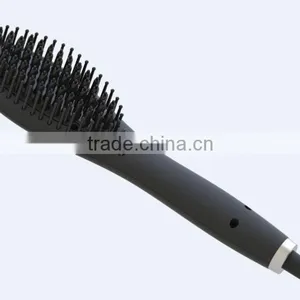 Fast Heating Electric Hair Brush , Ceramic Straightening Brush thumbnail-4