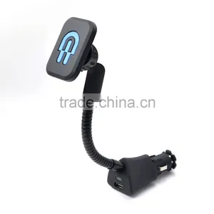 USB Ports Full Rotation 3A Current Qi Wireless Car Charger Holder for Mobile thumbnail-5