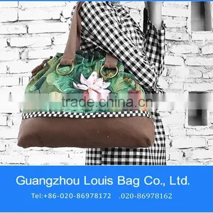 Traditional Design Custom Handbag, Canvas Fabric Custom Handbag,elegant Lady Custom Handbag thumbnail-1