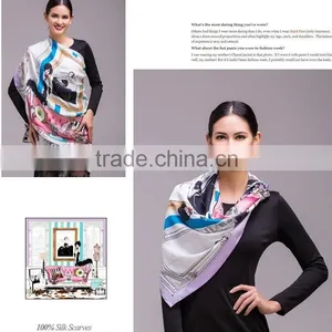SJ-028 100% Silk New Design Fashion Twill Scarf thumbnail-4