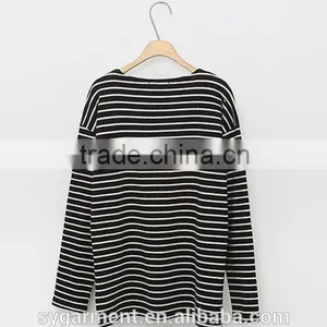 Latest Fashion Autumn Tops O-Neck Long Batwing Sleeve Shirt for Woman's thumbnail-2