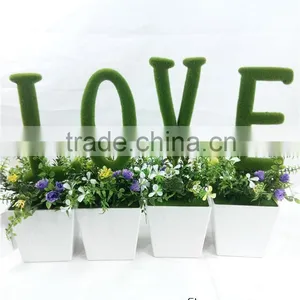 Wholesale Artificial Moss Letter /topiary Foam Letter for Table Decoration thumbnail-2