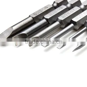 6pcs 50mm 2.0-6.0mm Flat Head Slotted Tip S2 Screwdrivers Bits thumbnail-3