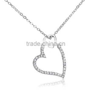 Austrian Crystal Heart Pendant 18k Women Necklace Quality Choice thumbnail-1