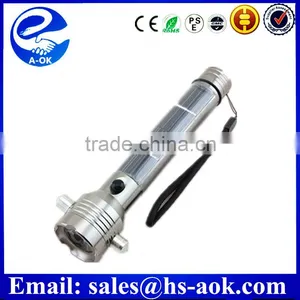 Powered Rechargeable Aluminum Alloy Solar Flashlights For Sale thumbnail-1