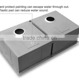 Kitchen Applicance Made in China CUPC SUS304 Undermount Double Bowl Handmade Kitchen Sink thumbnail-2