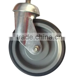 5" TPR Caster With Threaded Stem, 125mm TPR Caster thumbnail-1