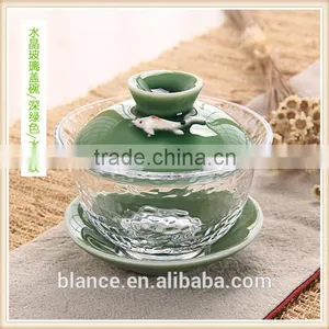 Glass Tea Cup in Pond Design thumbnail-1