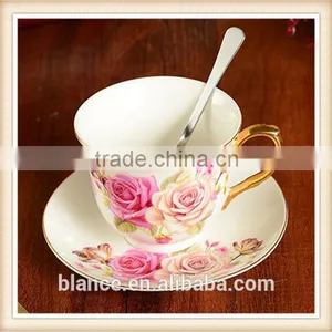 Ceramic Coffee Cup Set for One Person Use in Old Fashioned English Style thumbnail-1