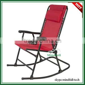 Mesh Fabric Folding Outdoor Furniture Rocking Chair For Sale thumbnail-1