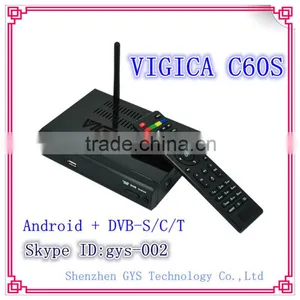 Google Android 4.2 Smart TV BOX Amlogic8726-MX Android+ DVB-S2 VIGICA C60S Internet tv Box thumbnail-2