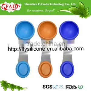 Practical Silicone Measuring Spoon With Stainless Steel Handle thumbnail-1