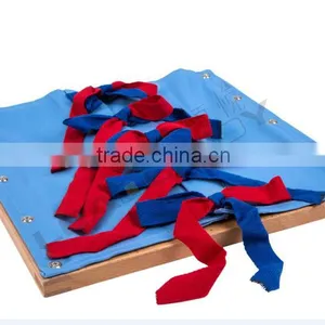 Montessri Wooden Educational Toys for Kids of Ribbon Tying Dressing Frame thumbnail-1