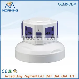 ME-S1 One Layer Vertical Rotary Floor Socket of Universal Socket Outlet With Switched Socket and 1 Meter Power Line thumbnail-1