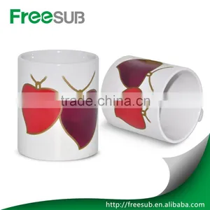 Personalised 11oz Heart Shape Color Changing Ceramic Digital Printing Mug thumbnail-2