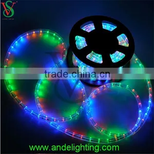 CE,.RoHS,GS Approved 2 Wire 10mm Multi-color Led Rope Lights for Outdoor Decoration Christmas Light thumbnail-1