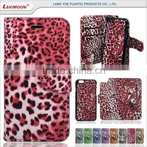 Separable With Double Card Slot Leopard Pattern 2 in 1 c Smart Leather Flip Cover Case for Xiaomi Mi5 4 3 2 1 thumbnail-1