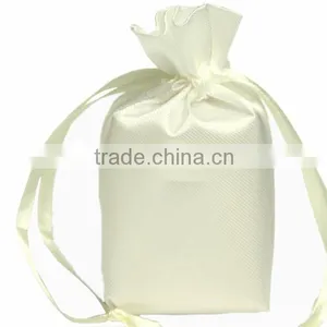 6x9 Fushia Drawstring Satin Bag for Wig With Logo Imprinted thumbnail-3