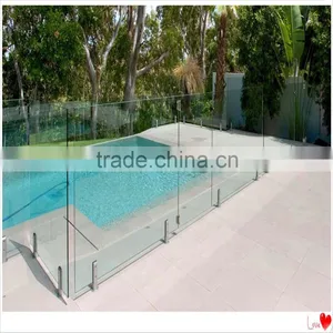 Frameless Glass Fence/handrails With Tempered Glass Fence Panel for Swimming Pool thumbnail-1