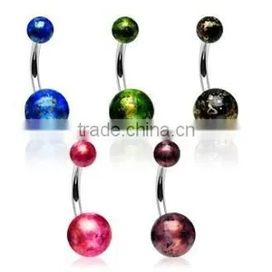 Ball Belly Button Ring,316L Jewelry,body Piercing Jewelry thumbnail-1