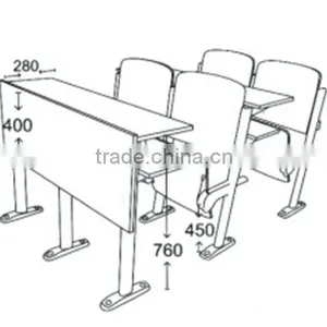Tengya Classroom Desk Chairs for College Meeting Room Bend Wooden Lecture Theatre Chair thumbnail-2
