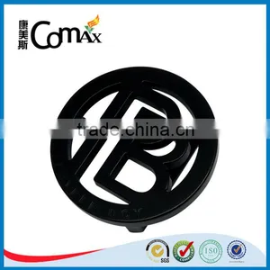 Round Hollow PB Logo Matt Black Metal Belt Buckle thumbnail-3