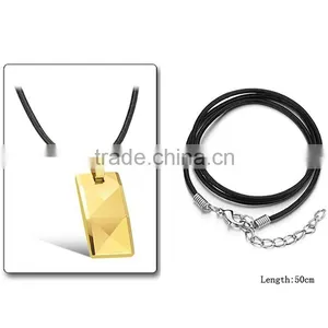 Fashion Jewelry Gold Multi-facet Tungsten Carbide Pendent Necklace for Men thumbnail-3
