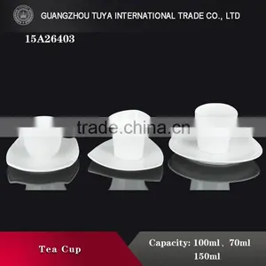 High Quality Ceramic Cup Dish, White Ceramic Cup of Chinese Tea thumbnail-1
