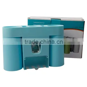 Plastic Material High Quality Automatic Toothpaste Dispenser Toothbrush Holder for Bathroom thumbnail-4