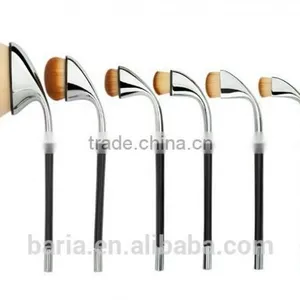 2016 World Best Selling Products Cosmetics Golf Makeup Brushes Free Samples Oval Makeup Brush Set thumbnail-3