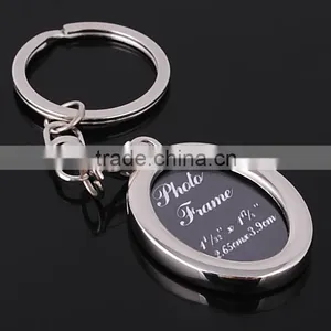 New Heart Creative Different Shape Metal Photo Frame Key Chain Ring Keychainains/Oval Round Metal Key Chains thumbnail-4