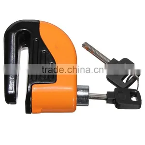 Orange 6mm Security Motorcycle Motorbike Sturdy Wheel Disc Brake Lock Safety Alarm / Key thumbnail-3