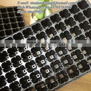 72 Cell Black PS Plastic Material Plant Nursery Seed Starter Tray With Earth Plugs thumbnail-6