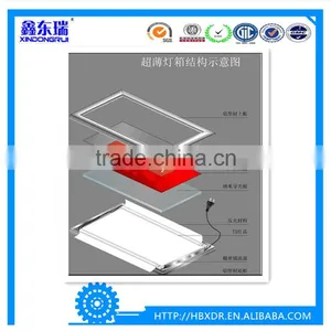 China Xindongrui Aluminum Factory High Quality Aluminum Extrusion Profile for Four Sides Opening Ultra Thin Lightbox Frames thumbnail-1
