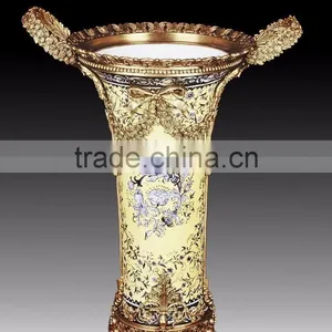Elegant White Handicraft Ceramic Flower Receptacle With Lady Dancing thumbnail-5