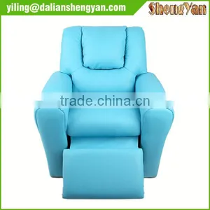 Blue Kids Padded PU Leather Recliner Chair thumbnail-3