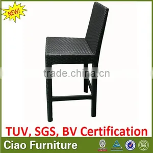 Modern Outdoor Wicker Synthetic Rattan Bar Stool High Chair thumbnail-3