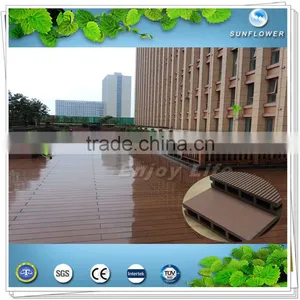 Easy Installation Anti-slip Balcony WPC Decking Floor, Wood Plastic Composite Decking thumbnail-1