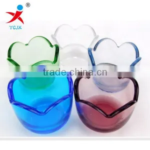 European Simple Flower Small Candlestick Glass KTV Multi-color Optional Household Furnishing Articles thumbnail-1
