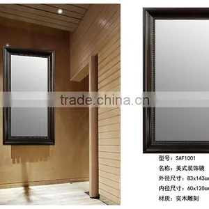 Custom Household Wall Decorative Antique Wood Mirror thumbnail-2