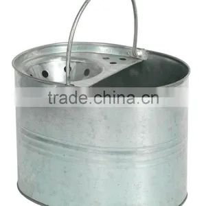 Traditional Galvanized Metal Mop Bucket thumbnail-1