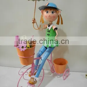 Cheap Metal Girl With Umbrella for Home Decoration thumbnail-1