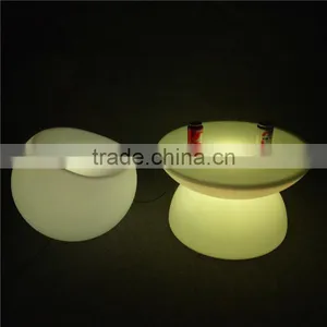 Night Club LED Furniture Glowing 16 Colors Changeable Solar Powered Led Bar Table 66*66*42cm thumbnail-5
