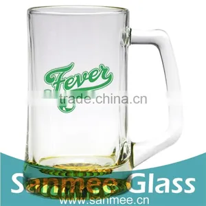Branded Glass Beer Mug With Handle for Wholesale thumbnail-1