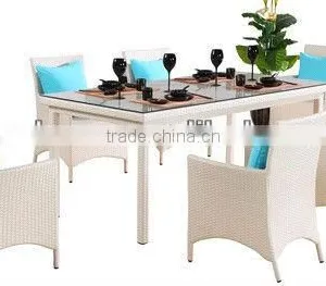 Outdoor Patio Garden Furniture PE Rattan Dining Table Set With Chair thumbnail-1